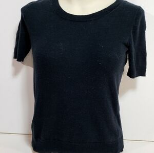 J Crew Black Short Sleeve Top